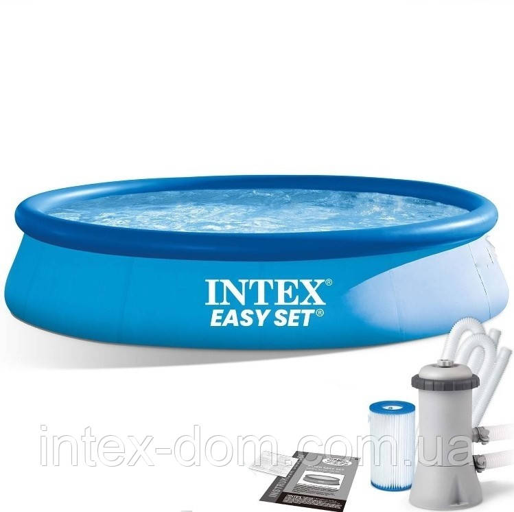 Надувний басейн Intex 28142 (396х84 см) (Картриджний фільтр-насос 2006 л/год)