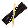 Бамбукові палички для суші та азіатської кухні в чорній індивідуальній упаковці, круглі (50 шт уп)