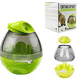 Іграшка годівниця для собак інтерактивний диспенсер Eating Sport неваляшка для ласощів та гри з їжею, фото 4