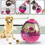 Іграшка годівниця для собак інтерактивний диспенсер Eating Sport неваляшка для ласощів та гри з їжею, фото 6