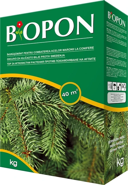 Добриво Biopon для хвойних рослин проти пожовтіння 3 кг