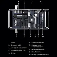 Набір інструментом xiaomi hoto з Дриль-шурупокрут Xiaomi 12V Max Brushless Cordless Drill (BHR5510GL), фото 4