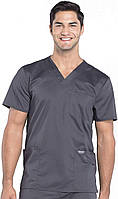 4X-Large Big Pewter Cherokee Men Scrubs Top Workwear Revolution V-образный вырез WW670