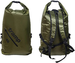 Герморюкзак Tramp UTRA-257 Diamond Rip-Stop PVC, 40 л (Olive)