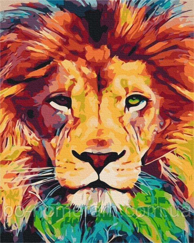 Акційна Картина за номерами BrushMe Веселковий Лео (BS52227) 40 х 50 см, фото 1