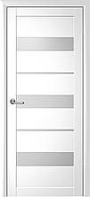 Двері Прага Білі Полотно зі склом, покриття vinil