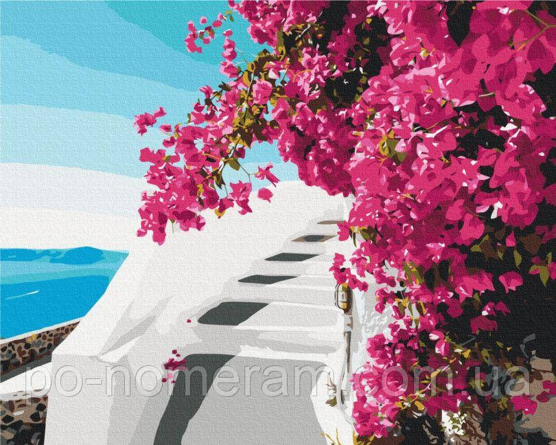 Акційна Картина за номерами BrushMe Квіти Санторіні (BS52717) 40 х 50 см, фото 1