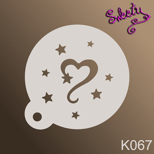 Трафарет для аквагриму багаторазові серця, Stencils by Sweety, фото 1