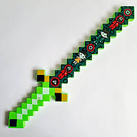 Дитячий піксельний меч Гра в Кальмара зі світлом та звуком зелений, 62 см