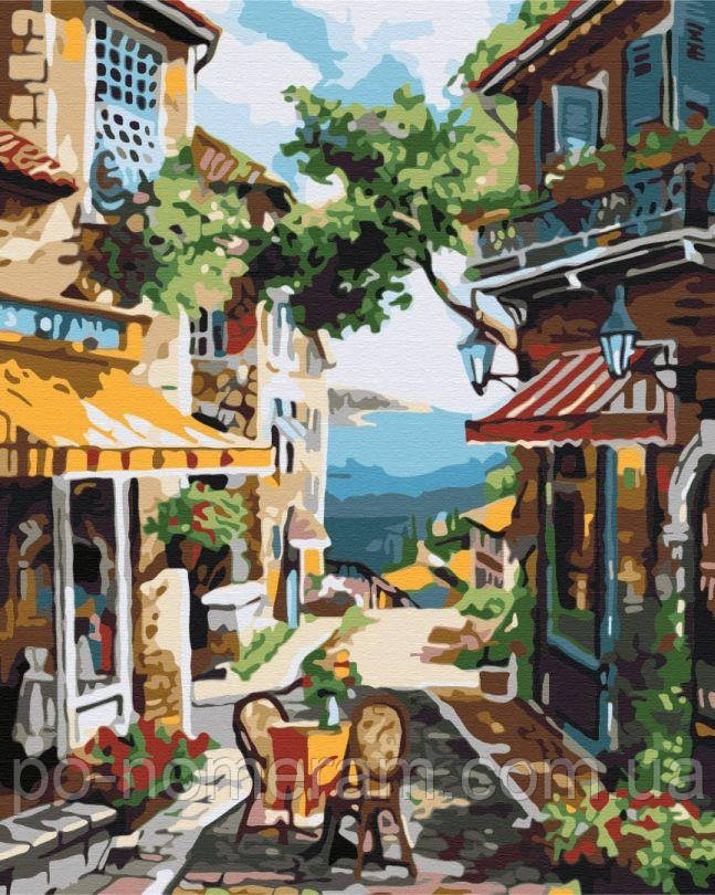 Акційна Картини за номерами BrushMe Полудневе містечко (BS39414) 40 х 50 см, фото 1