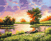 Картина по номерам Закат на озере (BSM-B9923) 40 х 50 см