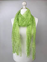 Ажурний Шарф Павутинка (салатовий)