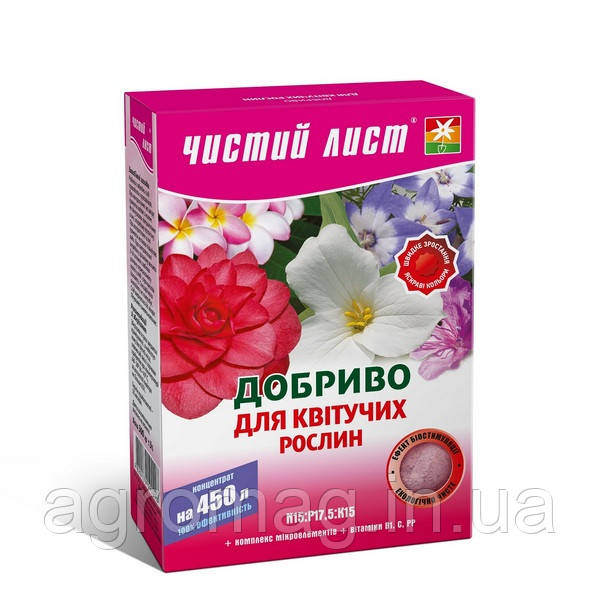 Чистий лист Добриво для квітучих рослин 300г