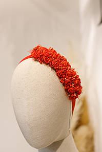 Обруч "Троянди" половинка на резинці