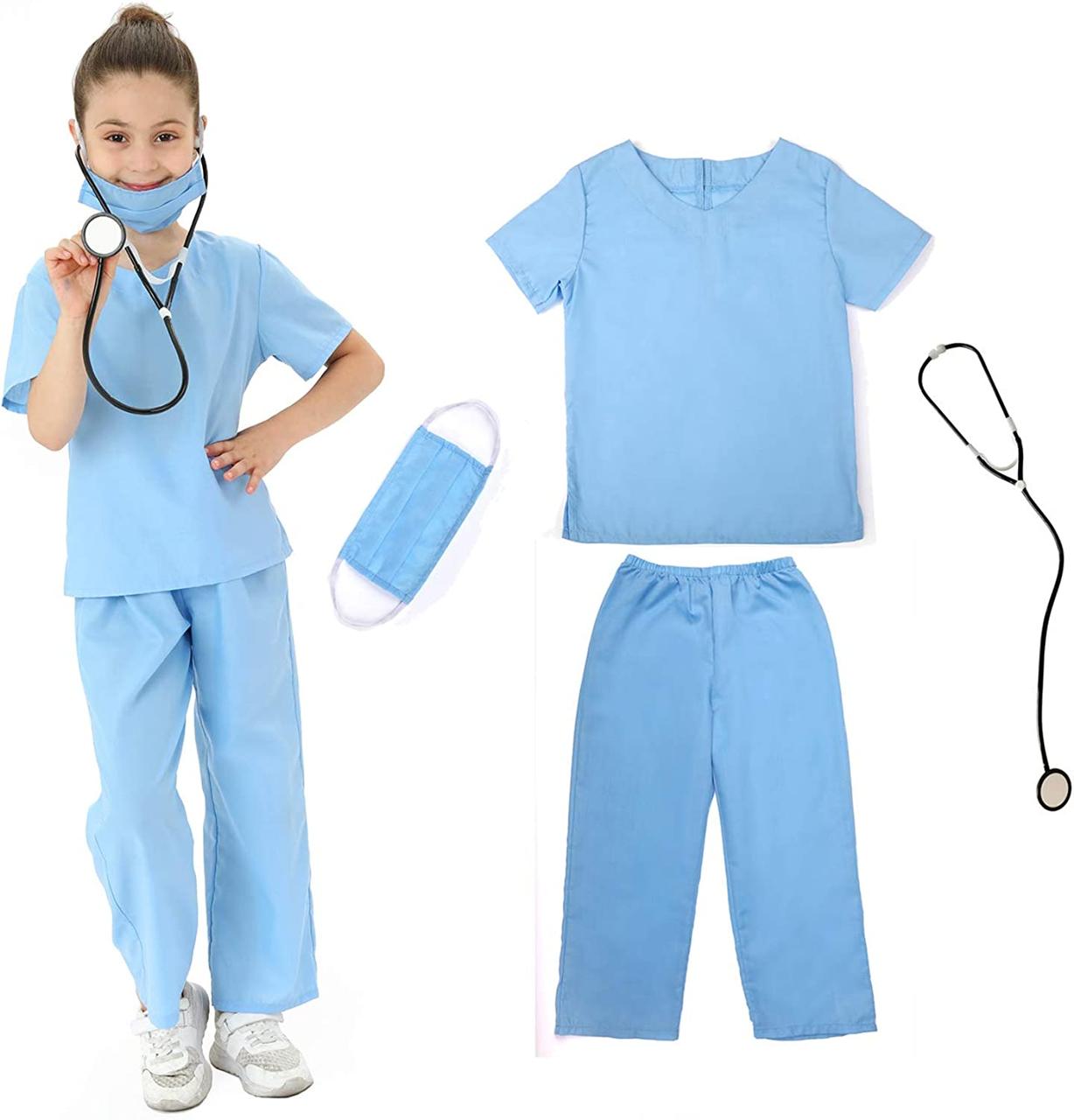 XS(3-4years) Blue Scrubs Lingway Toys Kids Удавані рольові костюми