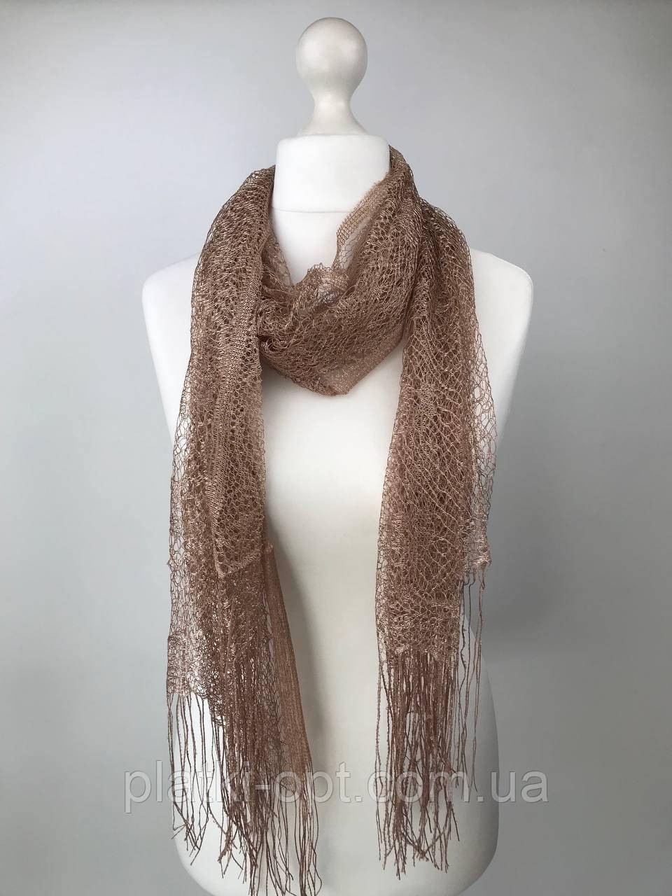 Ажурний Шарф Павутинка (золото)