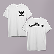 Футболка патріотична хакі двухстороння "ЗАВЖДИ ПЕРШІ ДШВ", фото 3