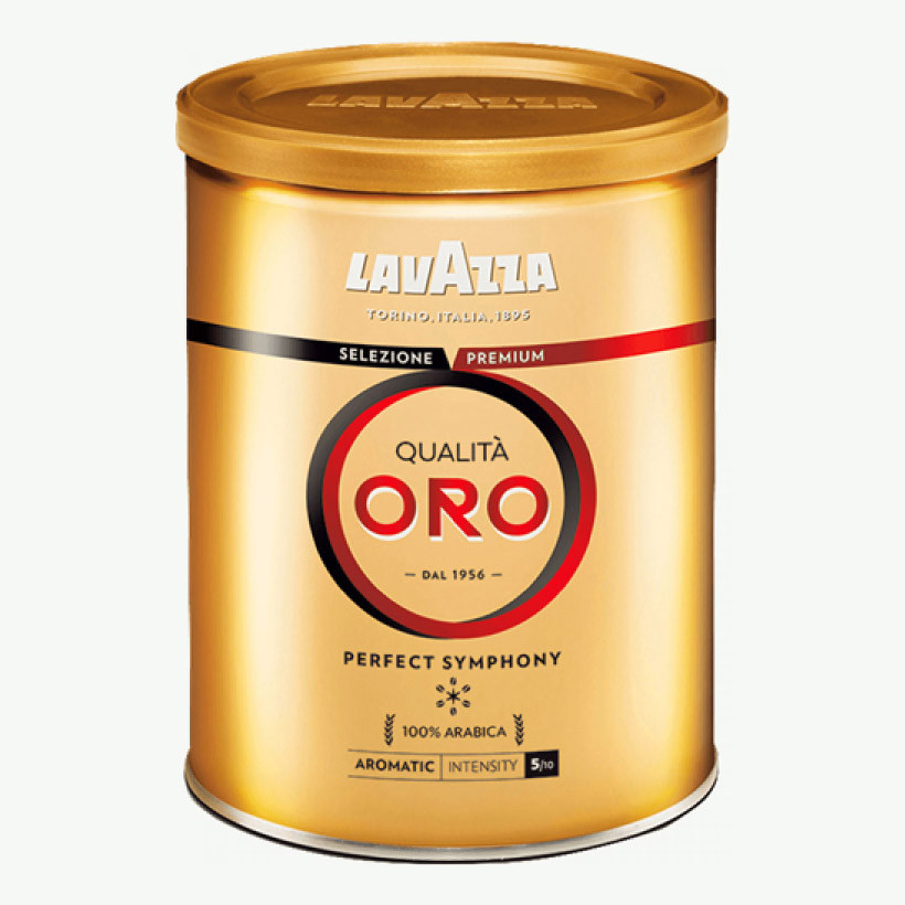 Кава мелена Lavazza Qualita Oro 250 г у банці Лавацца 100% Арабіка