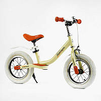 Велобіг Corso "Triumph" 40441 (1) СКОЛИ НА РАМІ!! сталева рама, надувні колеса 12", ручне гальмо, підніжка,