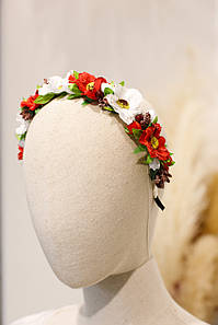 Обруч червоно-білі "Маки"