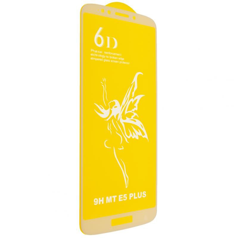 Захисне скло 6D на Moto E5 Plus White