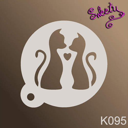 Трафарет для аквагриму багаторазові коти, Stencils by Sweety