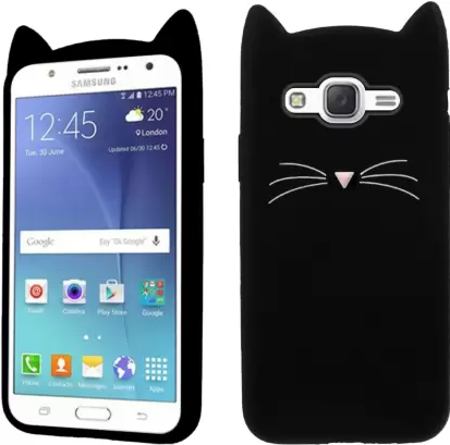 3D Чохол для Samsung Galaxy J7(2015)/J700/J7 Neo Котик з вушками і вусиками