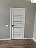 Двері Дублін Білий Полотно з чорним склом, покриття VINIL, фото 7