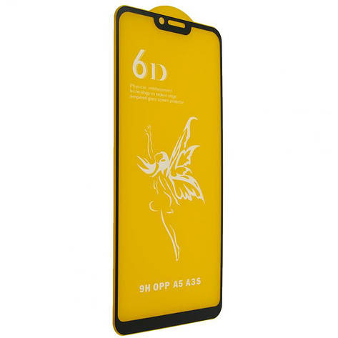 Захисне скло 6D для Oppo A5 / A3s Black, фото 1
