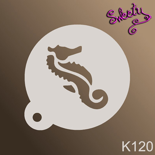 Трафарет для аквагриму багаторазові Морський Конек, Stencils by Sweety, фото 1