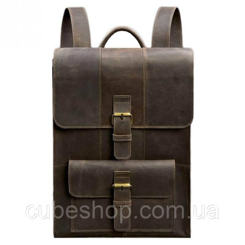 Шкіряний рюкзак Brit (темно-коричневий)