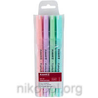 Набір текстовиділювачів Axent Highlighter Pastel 2533-40-А, 4 кольори