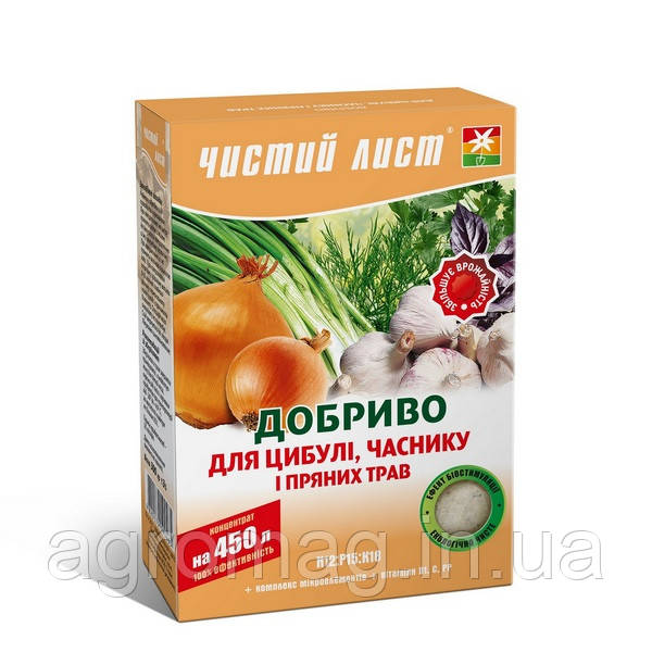 Чистий лист Добриво для цибулі, часнику і пряних трав 300г