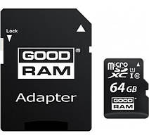 Картка пам'яті GoodRAM microSDXC 64 GB Class 10 UHS I+ adapter (M1AA-0640R12)