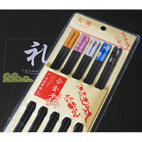 Палички для їжі 5 пар 24 см. Мова квітів