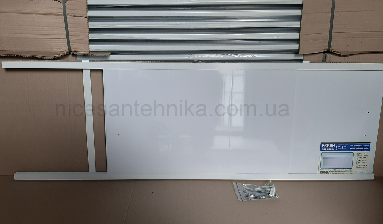 Екран для ванни 170*60 см ЕВА-2 алюмінієвий - фото 6 - id-p272824527