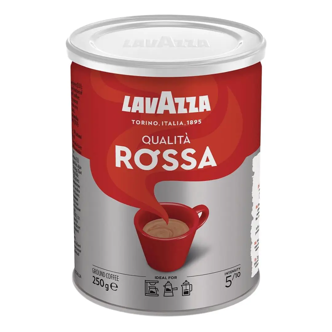 Кава мелена Lavazza Qualita Rossa 250 г в банці Лавацца