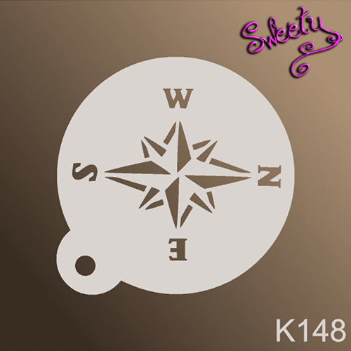 Трафарет для аквагриму багаторазові Компас, Stencils by Sweety, фото 1