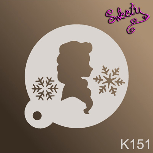 Трафарет для аквагриму багаторазові Ельза, Stencils by Sweety, фото 1