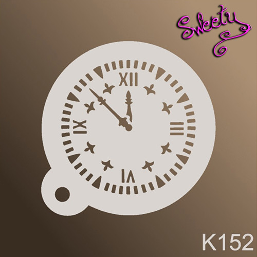 Трафарет для аквагриму багаторазові годинники, Stencils by Sweety, фото 1