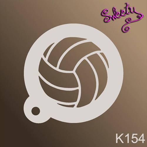 Трафарет для аквагриму багаторазовий Волейбол, Stencils by Sweety, фото 1