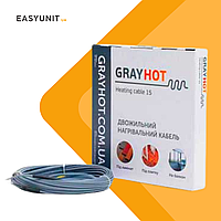 Нагревательный кабель в стяжку Grayhot 0,5м2 - 0,8м2 / 92Вт (6м), Грейхот - под плитку, теплый пол