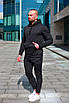 Спортивний костюм чоловічий антрацит темно-сірий однотонний двонитка весна осінь, фото 7
