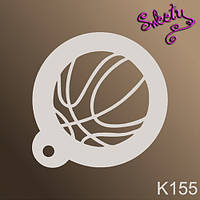 Трафарет для аквагрима многоразовые Баскетбол, Stencils by Sweety