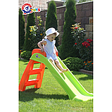 Дитяча гірка 120 см Технок салатово-оранжевий, фото 3