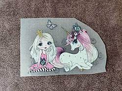 Термонаклейка на одяг "Дівчинка та єдиноріг"