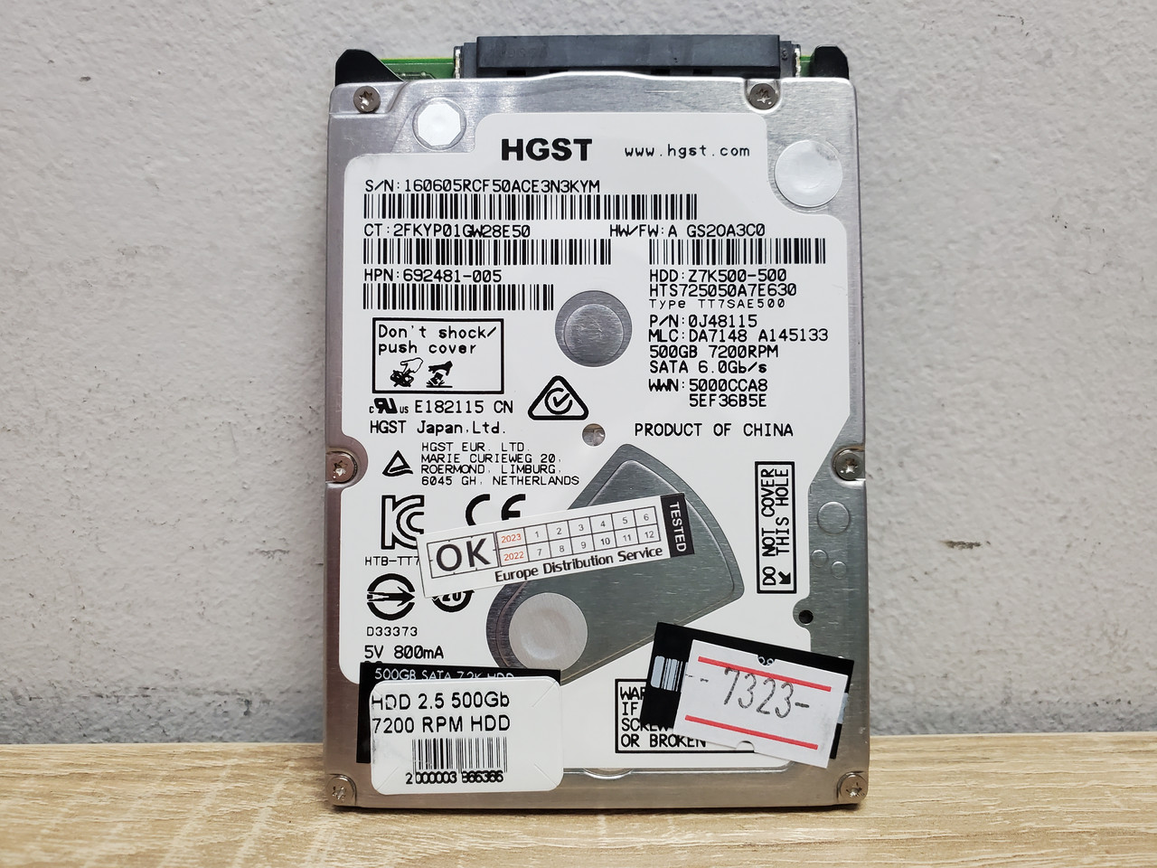 Жорсткий диск (HDD) для ноутбуків, 500GB SATA (2.5")
