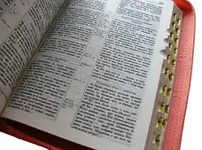 Укр. Біблія малого формату Огієнко (світло-рожева, шкірзам, золото, індекси, блискавка, 13х19), фото 6