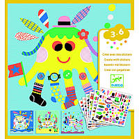 Художественный комплект "Маринс" DJECO DJ08931 с наклейками , World-of-Toys