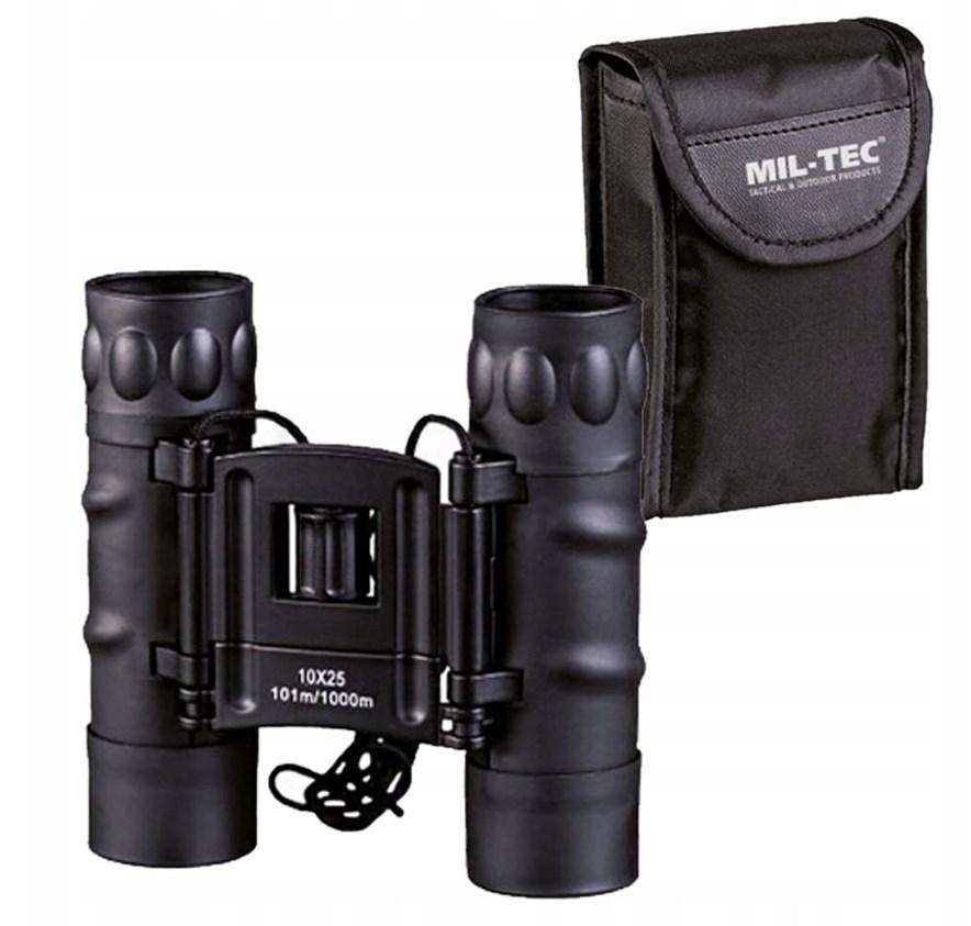 Бінокль Mil-Tec Mini Gen II 10x25 з футляром для перенесення — чорний